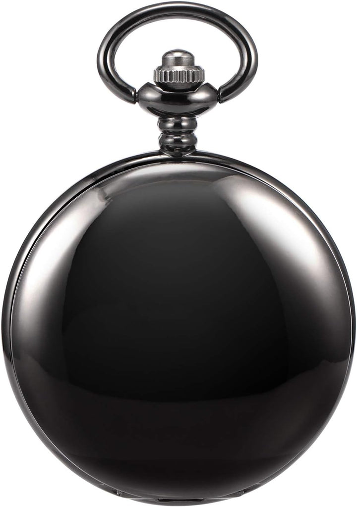 TREEWETO Antike Drache Mechanische Skelett-Taschenuhr mit Kette 5. Bronzebraun, 5. Bronzebraun