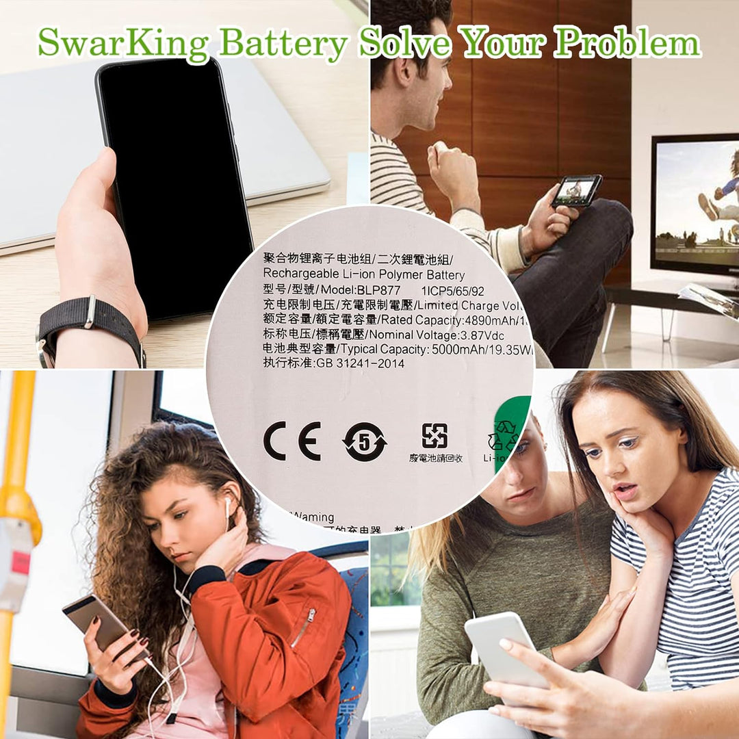 SwarKing Ersatz Akku Kompatibel mit Realme 8i & Realme narzo 50A Prime & Realme Narzo 50i Prime BLP8