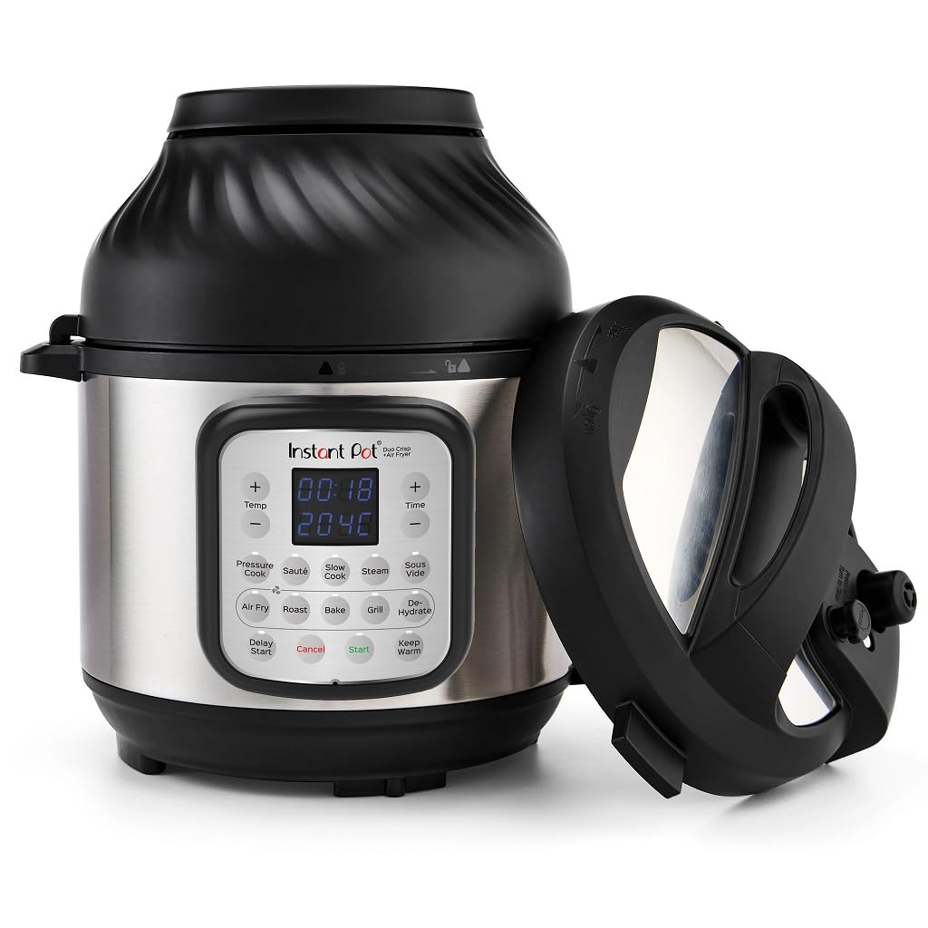Instant Pot Duo Crisp + Heissluftfritteuse 11-in-1 Elektro-Multikocher 5,7 L - Schnellkochtopf, Luft