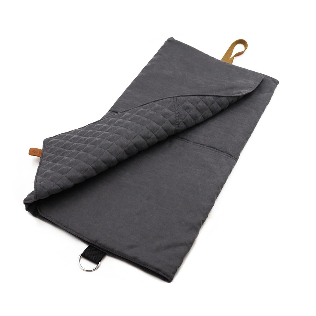 Paws&Co Hundedecke für unterwegs faltbar tragbar perfekt für Camping Picknick Outdoor (Grau, 100x65c