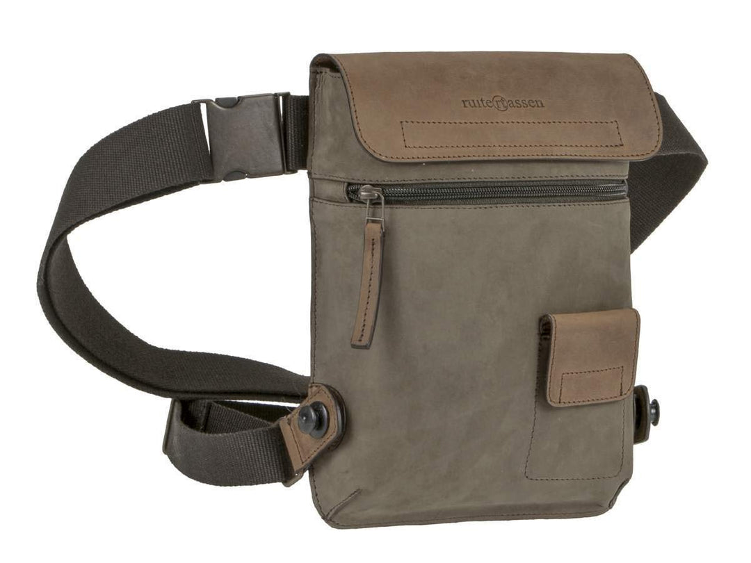 Ruitertassen Gürteltasche Leder Beintasche Hüfttasche Biker Tasche LegBag braun 19x25cm 4056-76