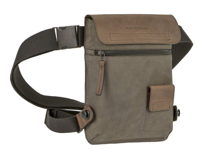 Ruitertassen Gürteltasche Leder Beintasche Hüfttasche Biker Tasche LegBag braun 19x25cm 4056-76