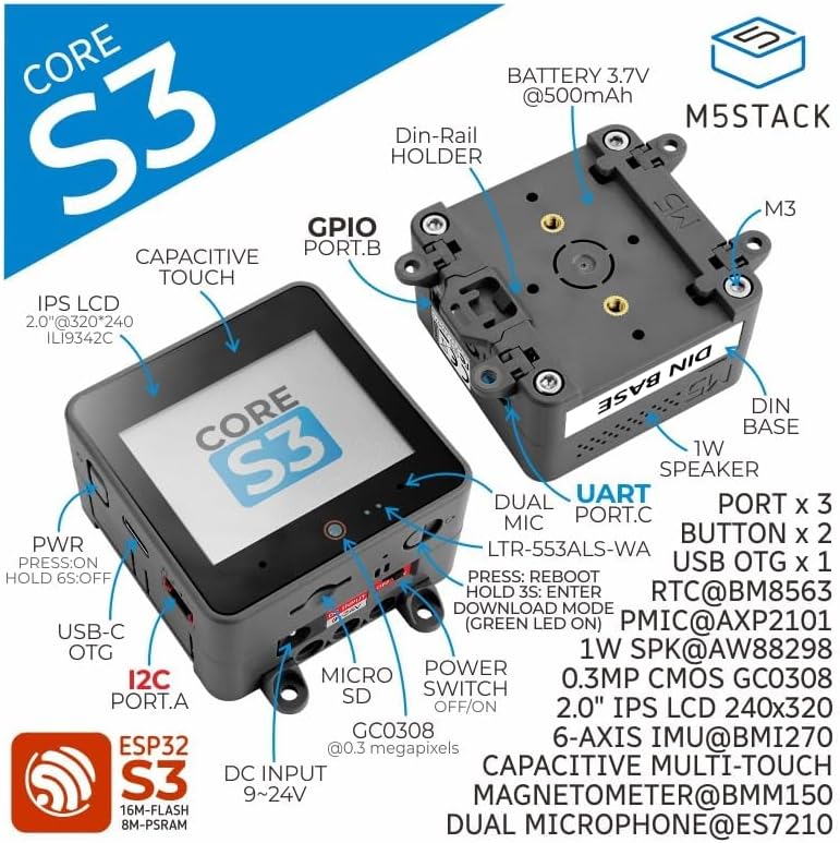 M5Stack CoreS3 ESP32S3 IoT-Entwicklungskit