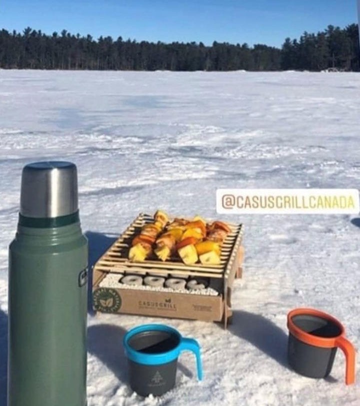 Öko Einweggrill (5 Stück) - Das Original - Einmalgrill für Camping Strand Park 100% Nachhaltig 50% w