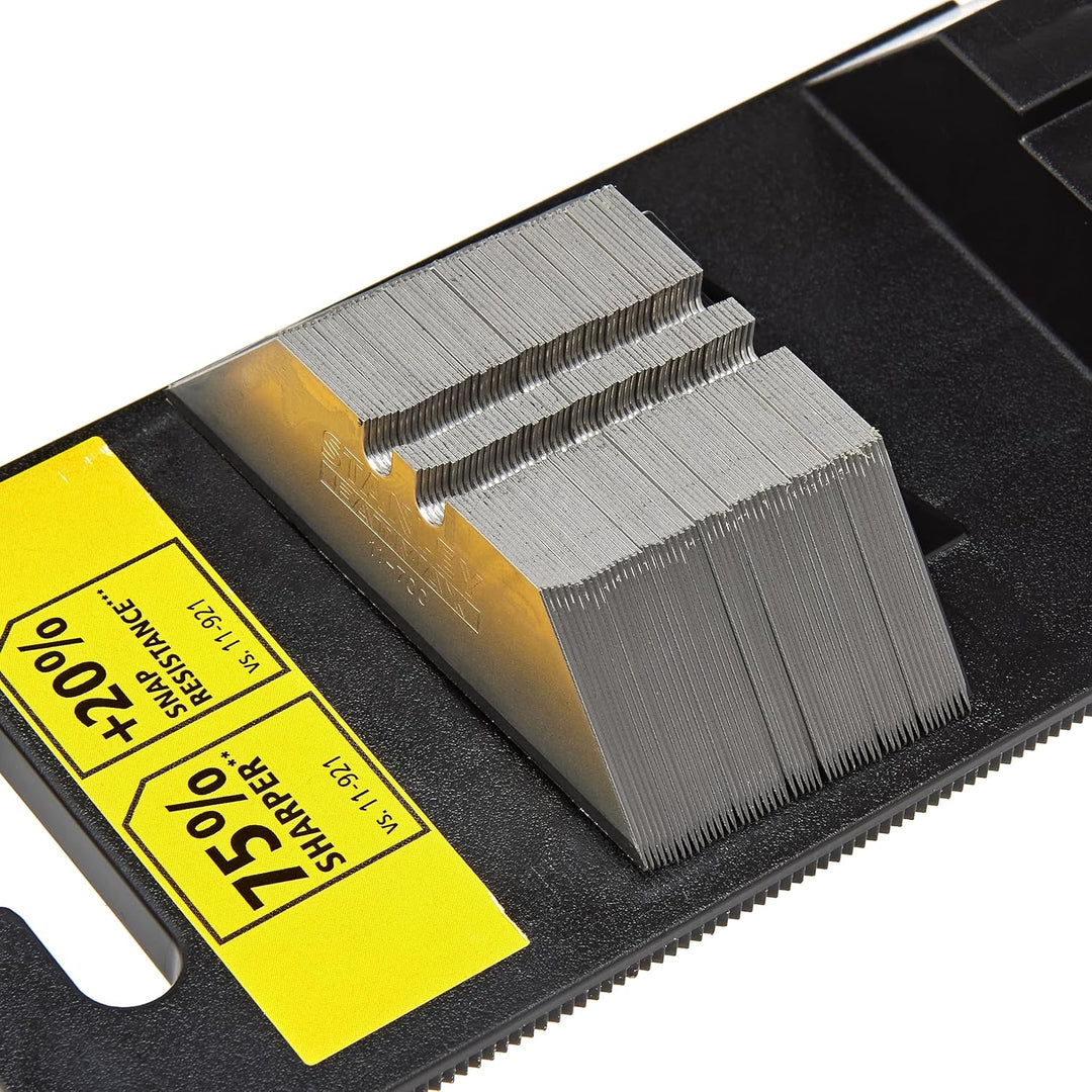 Stanley FatMax Trapezklingen (0.65mm Klingenstärke, S3-Technologie, bruchfest bis 35kg, 50 Stück im