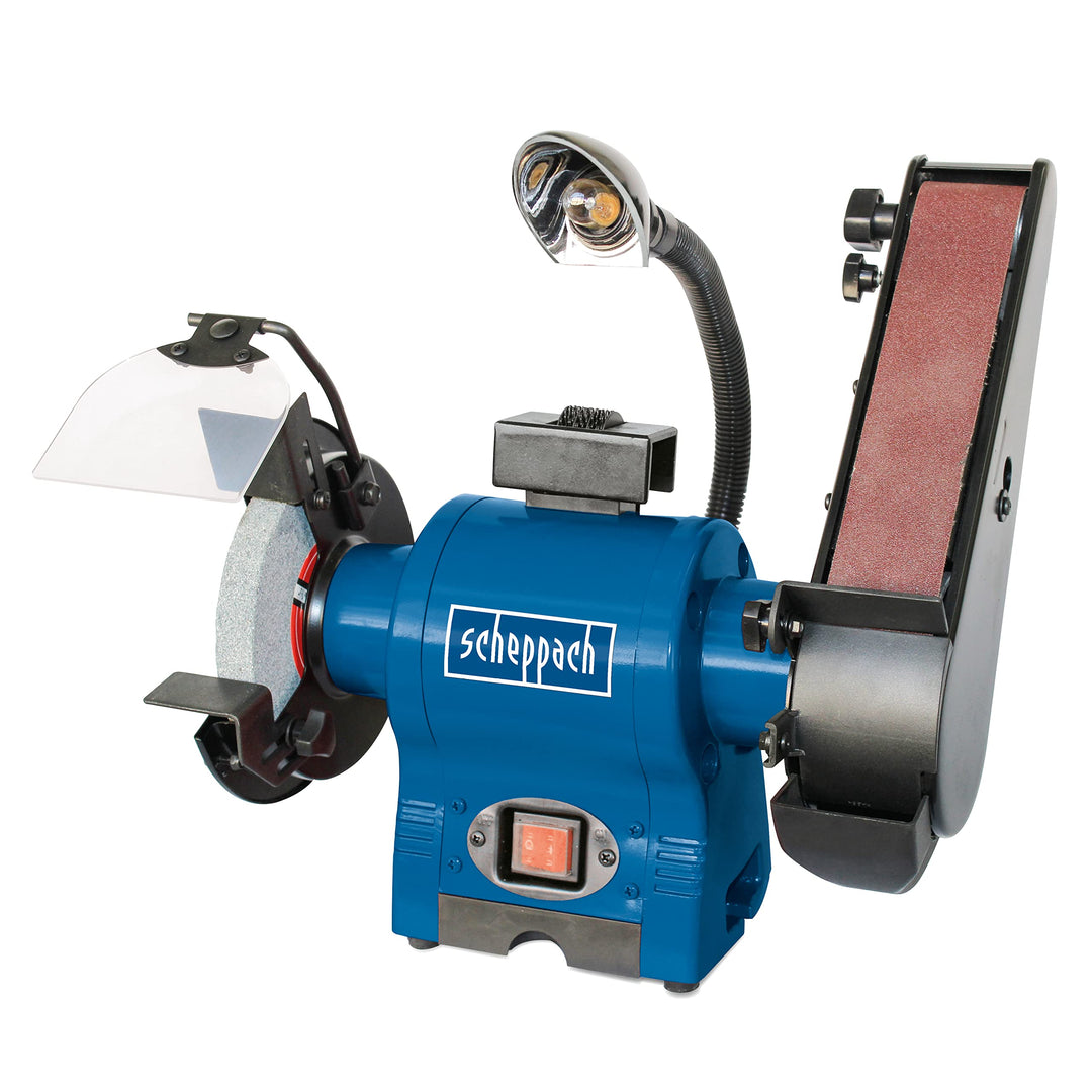 Scheppach Kombinationsschleifer BGS700 (250 W, Schleifscheibe- Ø 150mm, Schleifbandlänge 686mm -brei