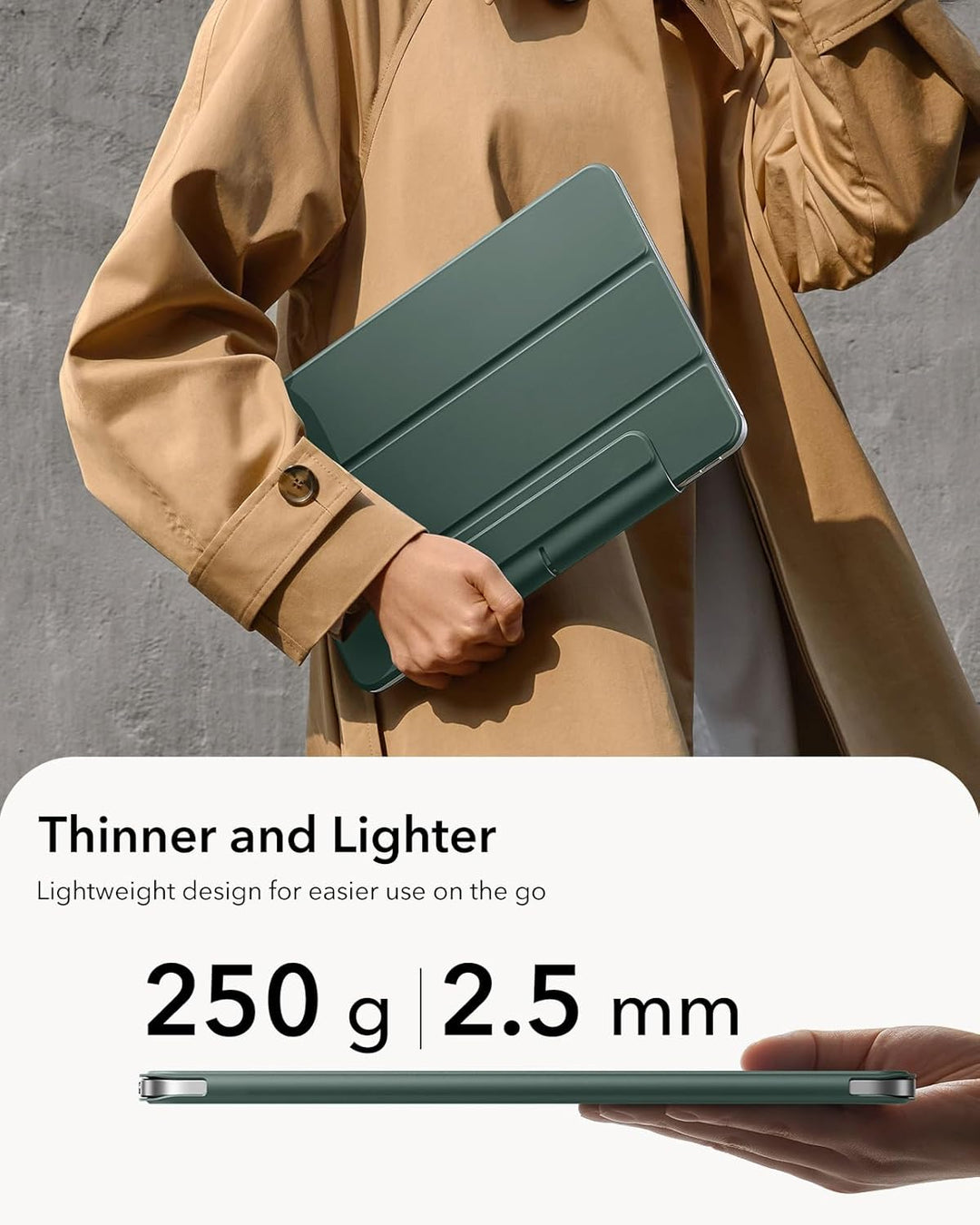 ESR für iPad Air 11 Zoll 2026 Hülle M4/M3/M2, iPad Air 5/4 Hülle (2025/2024/2022/2020) Starke Magnet