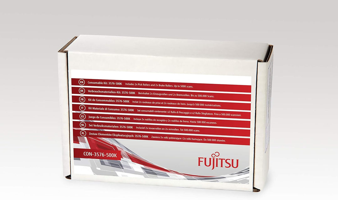 Fujitsu Includes 2X Pick Rollers and 2X Brake Rollers Estimated Life Up to 500K scans, CON-3576-500K
