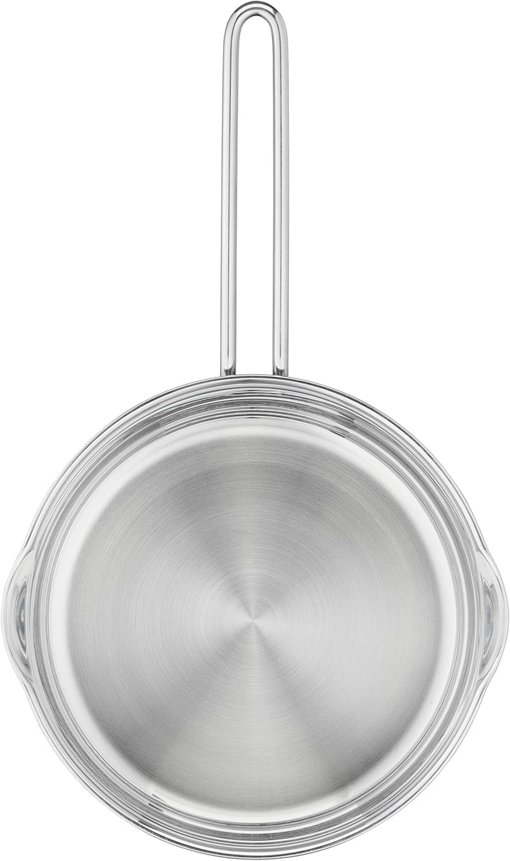 Tefal H85222 Nordica Stielkasserolle 16 cm mit Deckel | Doppelgriffe | Edelstahl-Topf | alle Herdart