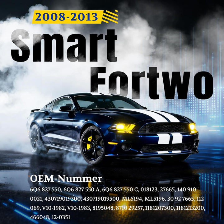 Arana Gasdruckfeder Heckklappendämpfer Kofferraum Kompatibel mit Smart Fortwo 451 Coupe 2008-2013 Ga
