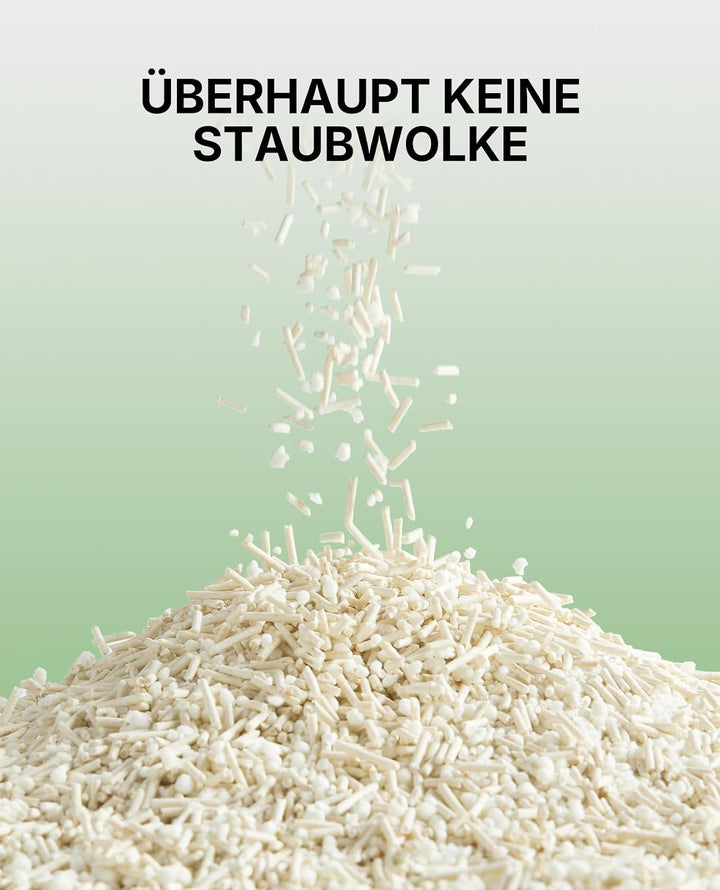 PETKIT Klumpende Katzenstreu Pflanzenbasiert, 9,6kg,100% Natürlich, Staubfrei, Geruchsneutralisieren
