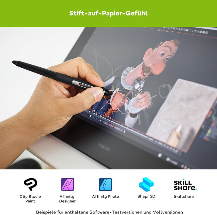 Wacom Cintiq Pro 16 Grafiktablett mit 4k Display für professionelle Designer & Künstler (15,6 Zoll D