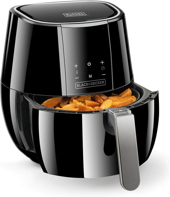 BLACK+DECKER BXAF3500E - Digitale Heissluftfritteuse, 1500W, 3l, Ohne Öl, Frittieren, braten, backen