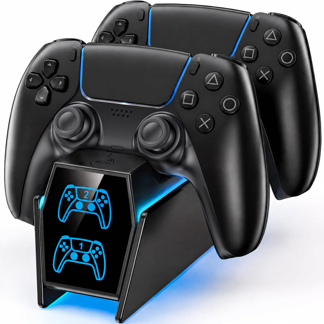 PS5 Controller Ladestation, RGB PS5 Zubehör Ladestationen für PS5 Controller & Edge Controller, PS5