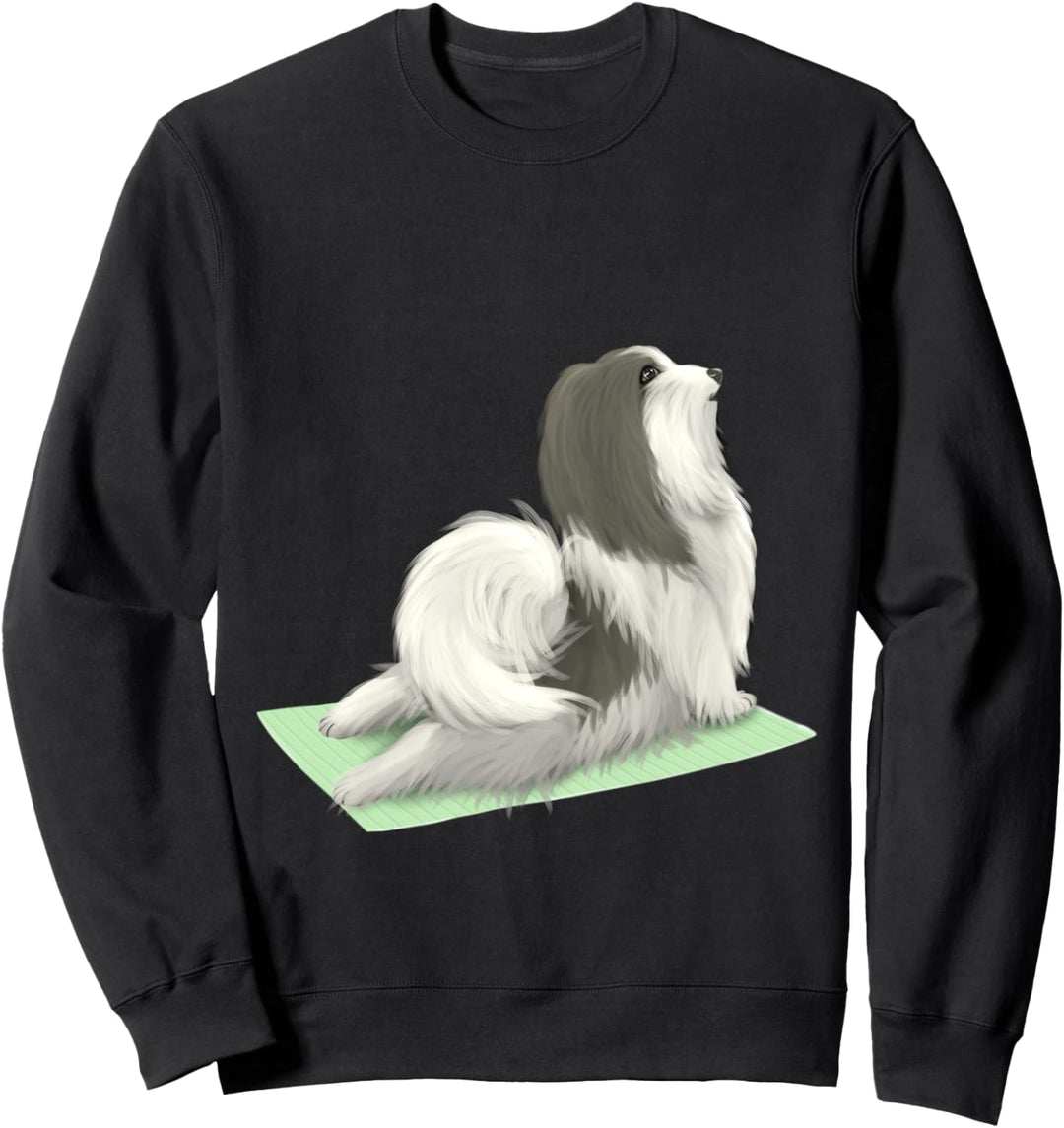 Havanese Dog Yoga Pose Meditation Zen Workout Exercise Sweatshirt