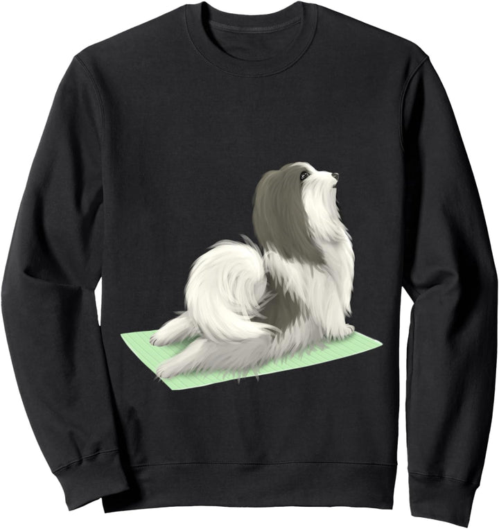 Havanese Dog Yoga Pose Meditation Zen Workout Exercise Sweatshirt