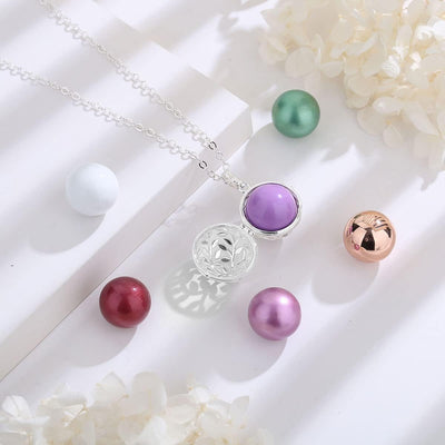 EUDORA Harmony Ball Baum des Lebens Anhänger, Bola Klangkugel Kette, Engel Anrufer Halskette Schmuck