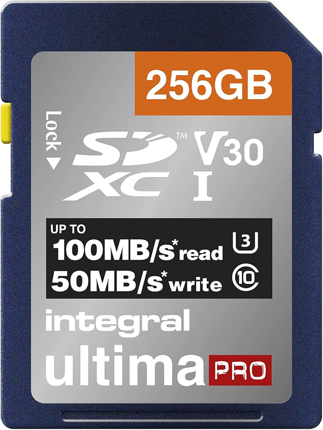 Integral SD Karte 256GB mit 6 Slot SD Kartenhalter Metall - 4K Ultra-HD Video Premium High Speed 100