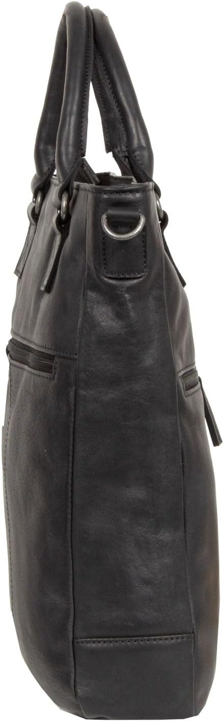 Mustang Memphis Leder Umhängetasche Shopper Schwarz