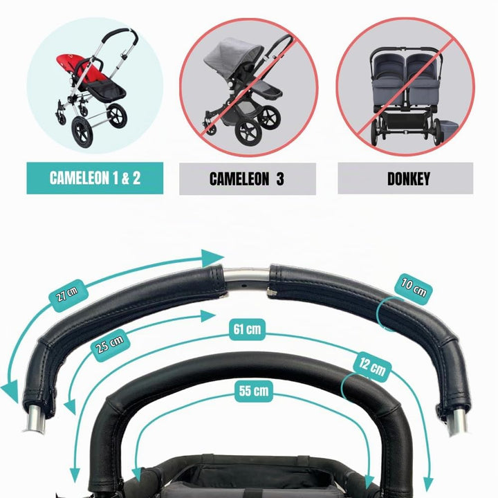 PROTEC TIF | Schutzhüllen aus Kunstleder Pack kompatibel mit der Bugaboo Cameleon 1 und 2 | Für den