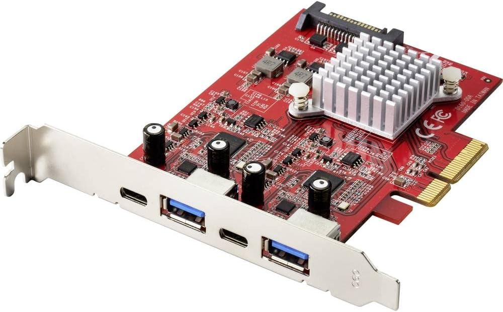 Renkforce RF-4679642 2+2 Port USB 3.2 Gen 2 Controllerkarte USB 3.2 Gen 2, USB-C® PCIe