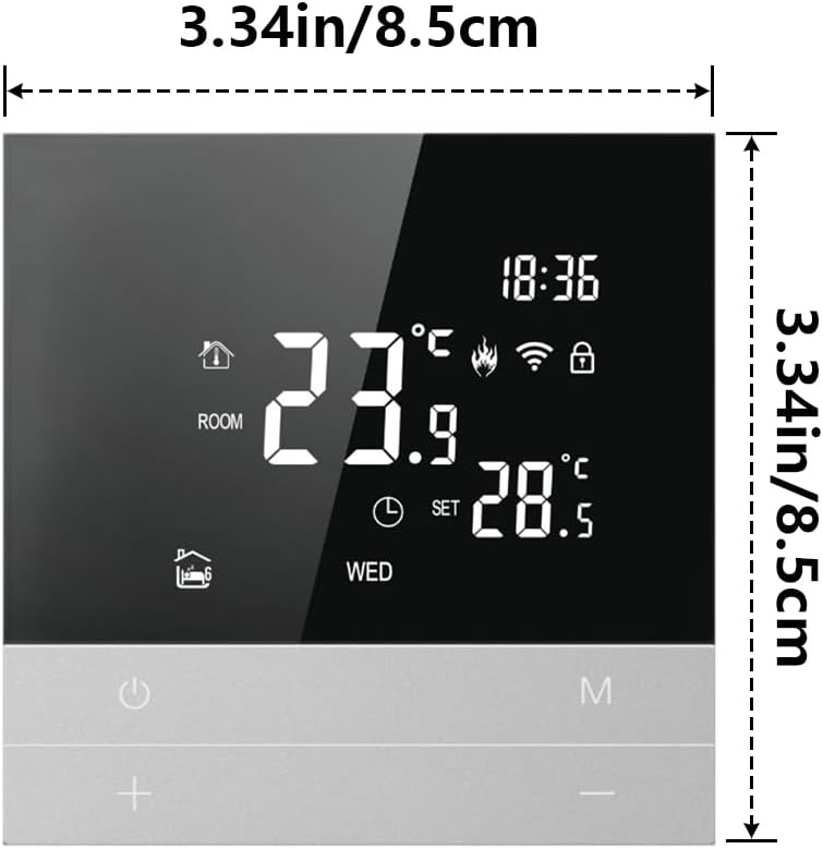 Fasizi Smarter WLAN-Thermostat Für Fussbodenheizung – Programmierbarer Innenthermostat Mit Alexa/Goo