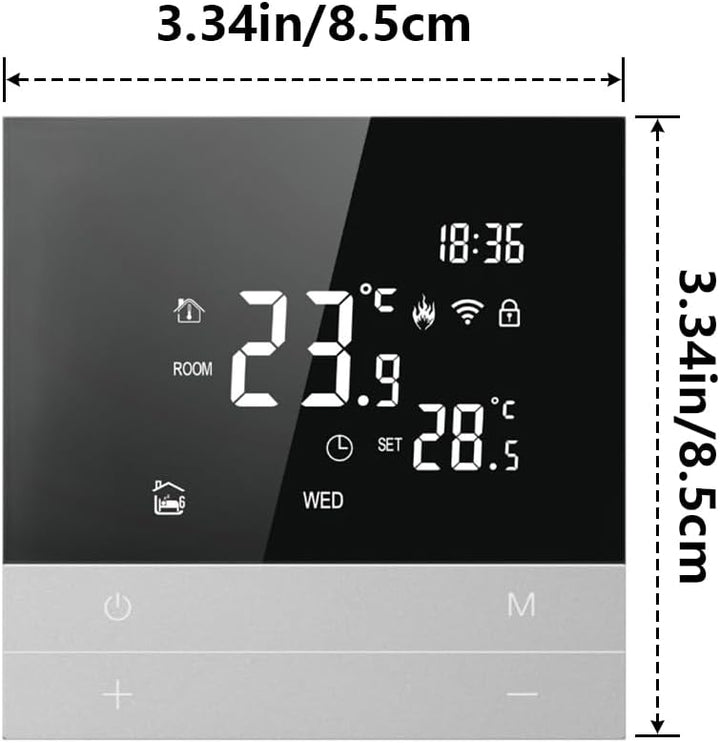 Fasizi Smarter WLAN-Thermostat Für Fussbodenheizung – Programmierbarer Innenthermostat Mit Alexa/Goo