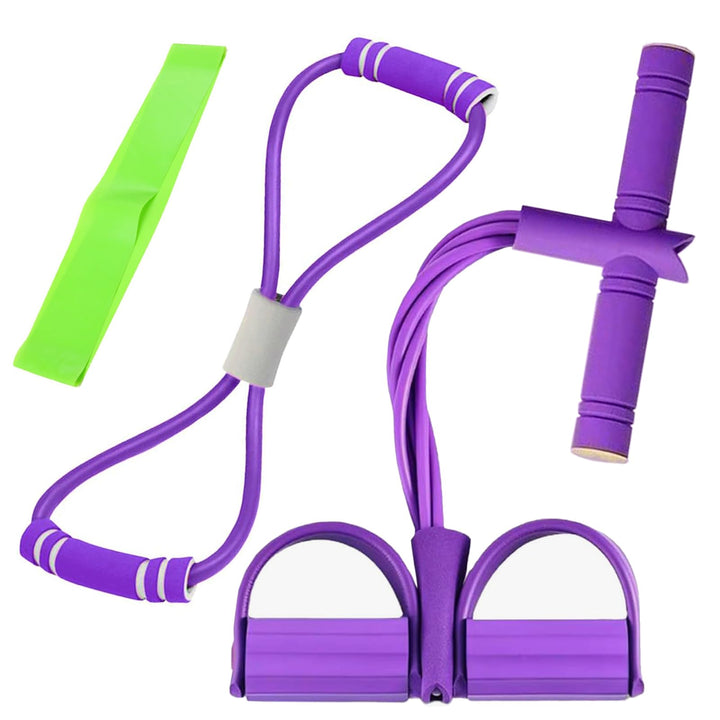 Bauchtrainer Sit-Up Trainingsgeräte Bodybuilding Ganzkörpertrainer 6 Tubes Elastische Zugseil Expand