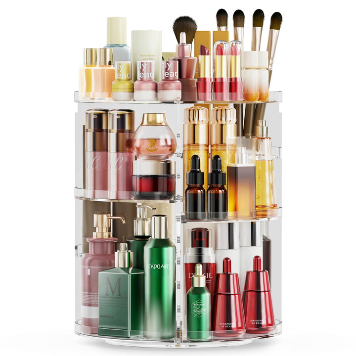 Make Up Kosmtik Organizer, 360° Drehbar Skincare Organizer, Multifunktion Schmink Aufbewahrung, Vers