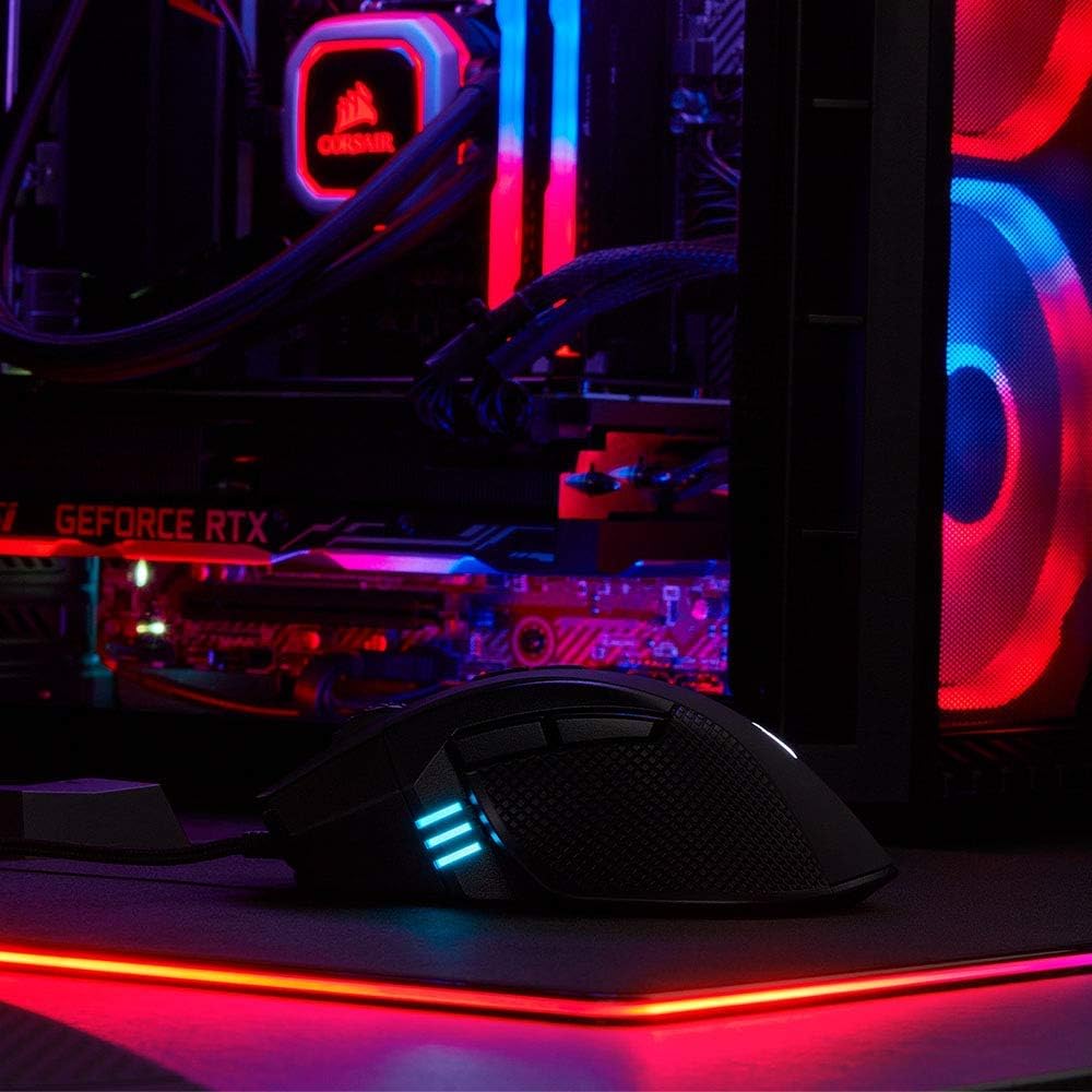 Corsair IRONCLAW RGB Wired FPS/MOBA Gaming Mouse - 18.000 DPI - 7 Programmierbare Tasten - Designed