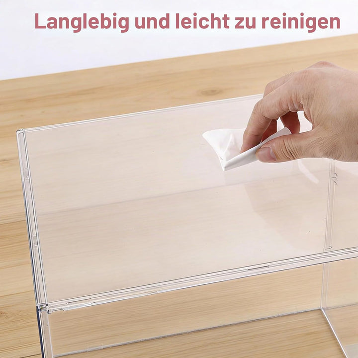 Babyflasche Organizer, 3-Etagen Klar Acryl Lagerung Box mit 2 Entfernbar Trennwände &amp; Magnet Tür Gro
