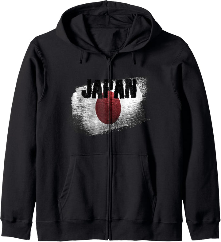 Japan, Japanische Flagge Grunge Kapuzenjacke