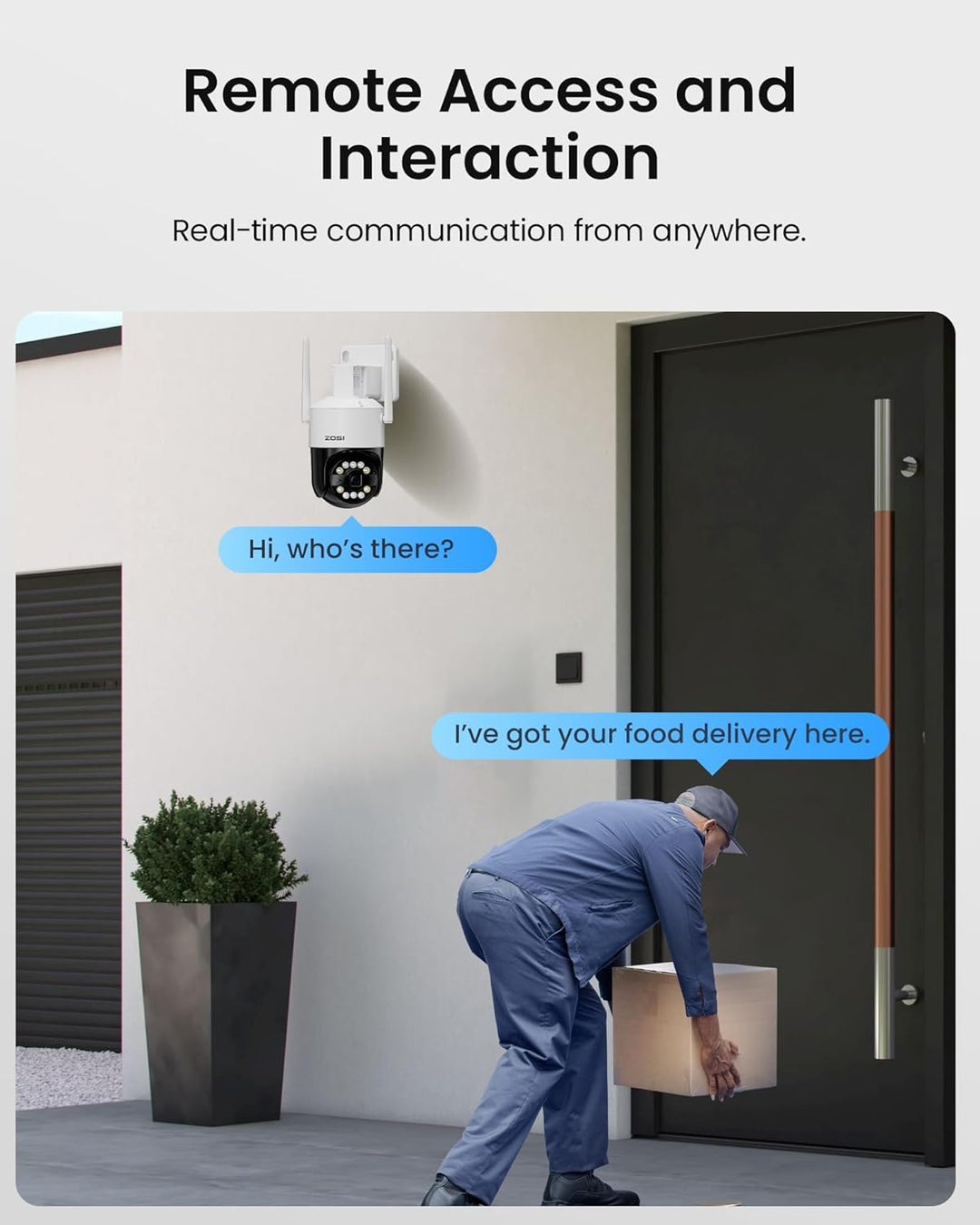 ZOSI 3K Wi-Fi 6 Outdoor Überwachungskamera mit 360° Pan & Neigung, 2,4 GHz WLAN Kamera für Aussen mi