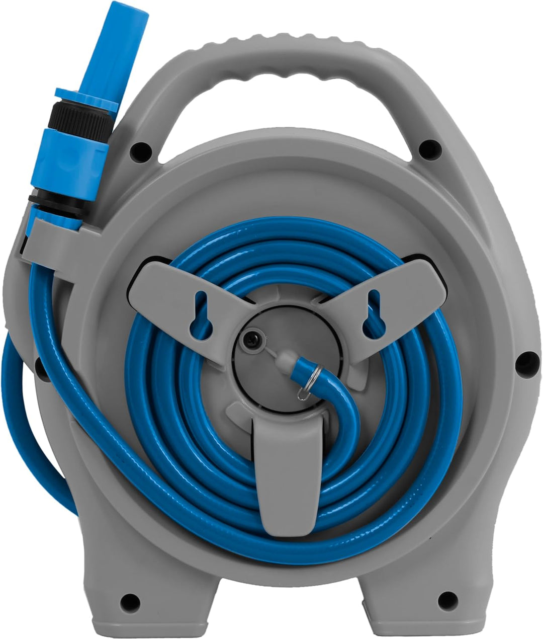 BRUNNER 7203133N Schlauchtrommel, Blau/Grau Komplette kompakte Schlauchtrommel (15m), Komplette komp