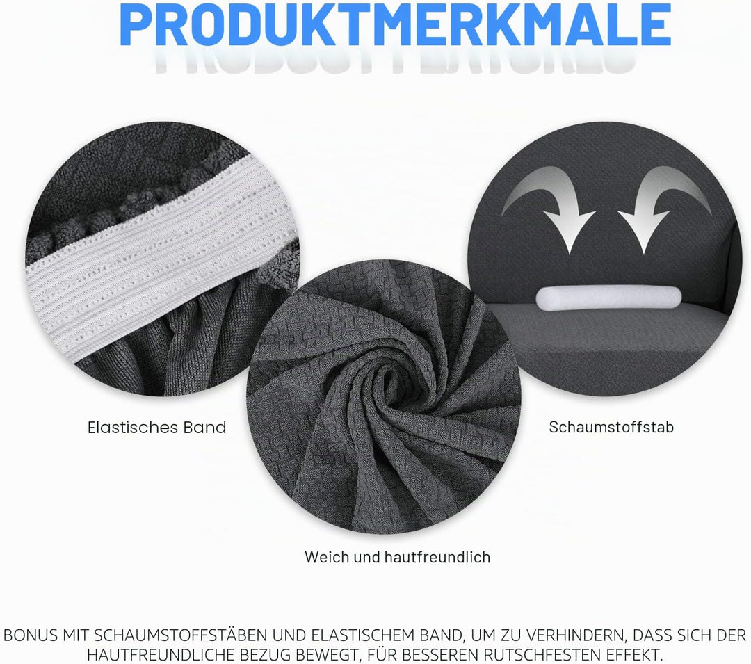 MAXIJIN Creative Jacquard Couchbezüge für 2-Sitzer, Super Stretch rutschfeste Liebessitz Sofabezug f