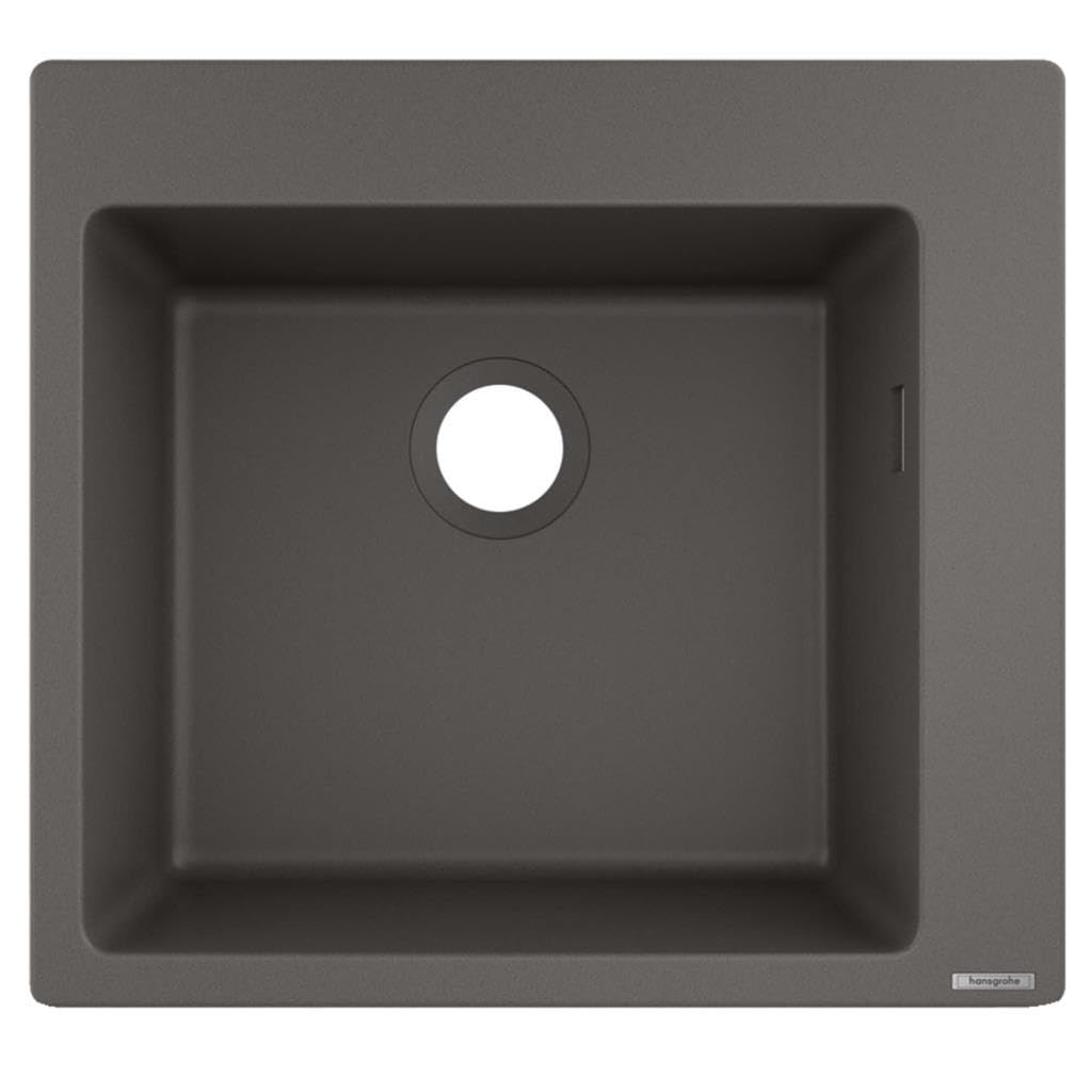hansgrohe Küchen-/SilicaTec Granitspüle (Einbau Spülbecken 450mm für 600mm Unterschrank) steingrau 6