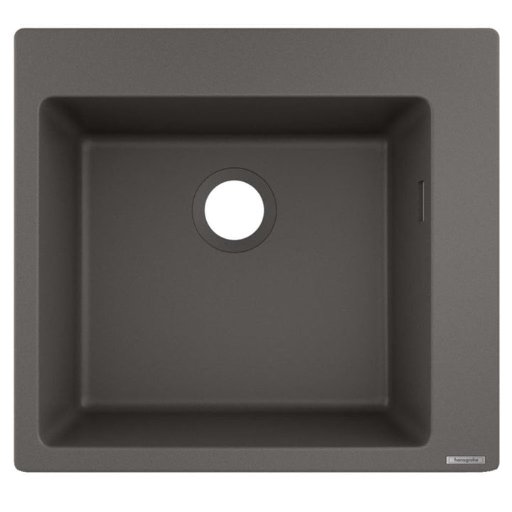 hansgrohe Küchen-/SilicaTec Granitspüle (Einbau Spülbecken 450mm für 600mm Unterschrank) steingrau 6