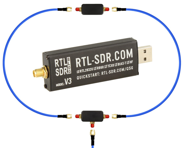 RTL-SDR Blog V3 R820T2 RTL2832U HF Bias Tee SMA SDR Empfänger + Youloop Antenne ﴾ 10 ﴿, ﴾ 10 ﴿