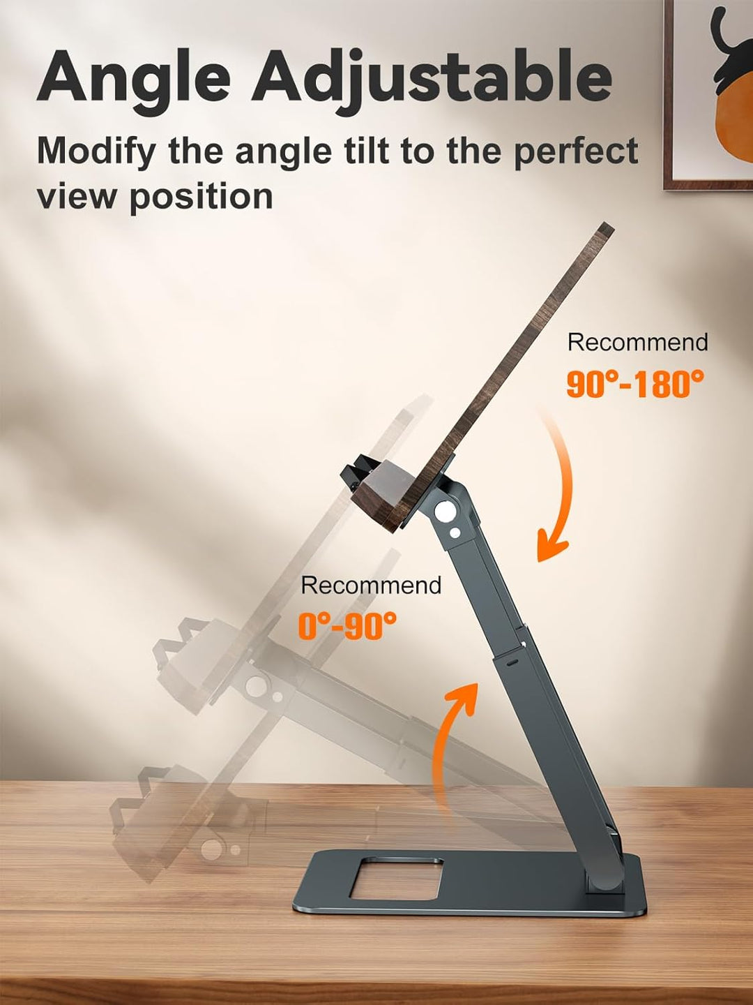 Tounee Buchständer, Teleskop-Buchhalterständer, höhenverstellbar, ausziehbares Design, ergonomischer