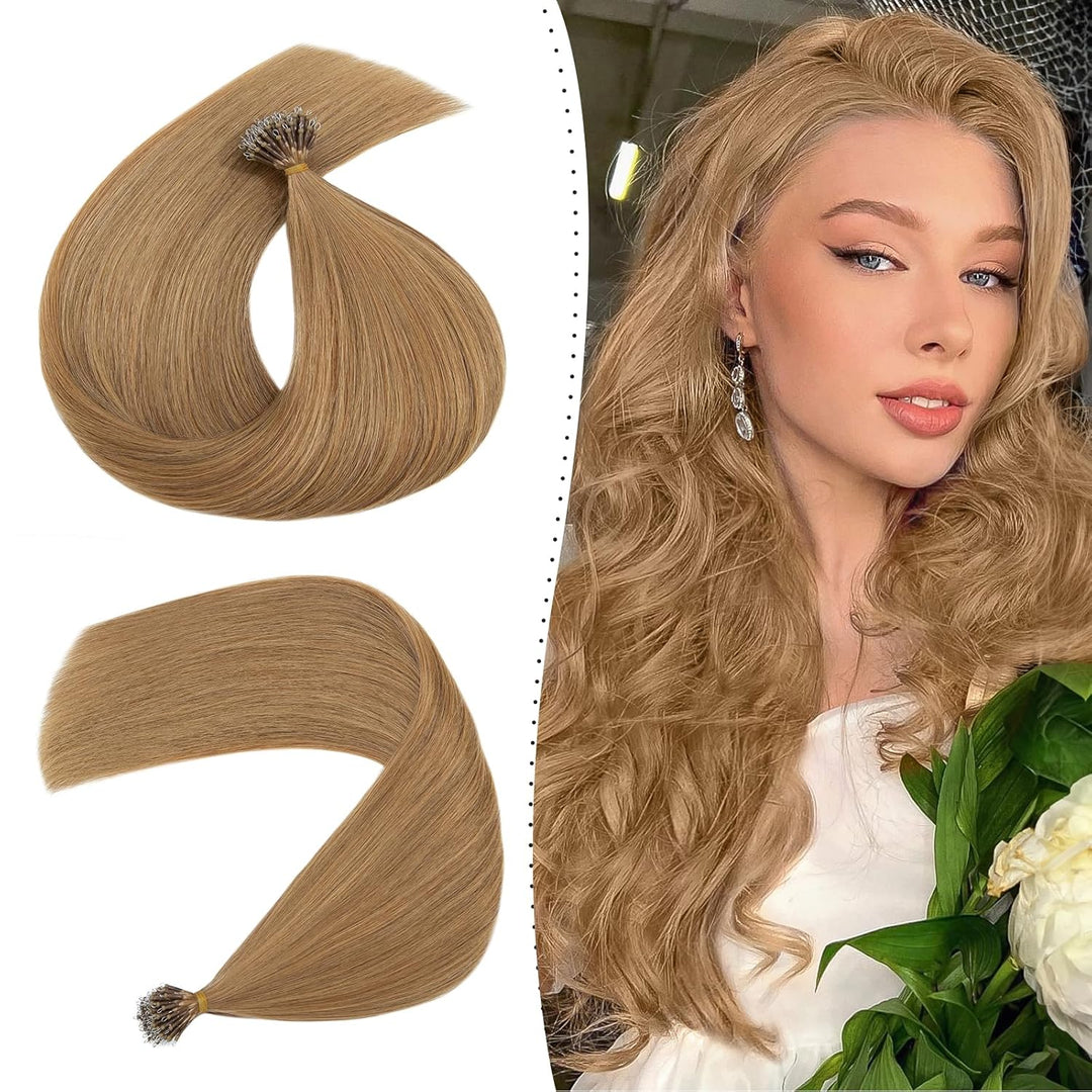 Nanoring Extensions Echthaar 1g Haarteile Echthaar Nano Haarverlängerung 7A Remy Hair Extensions 50