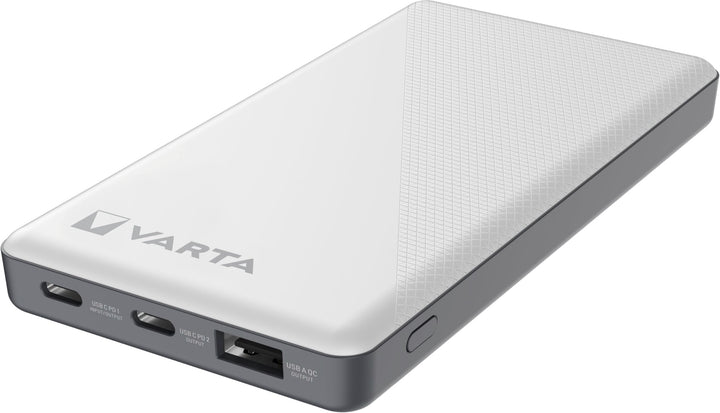 VARTA Power Bank 10000mAh, Powerbank Energy mit 3 Anschlüssen (2x USB C, 1x USB A) Kompatibel mit Ta