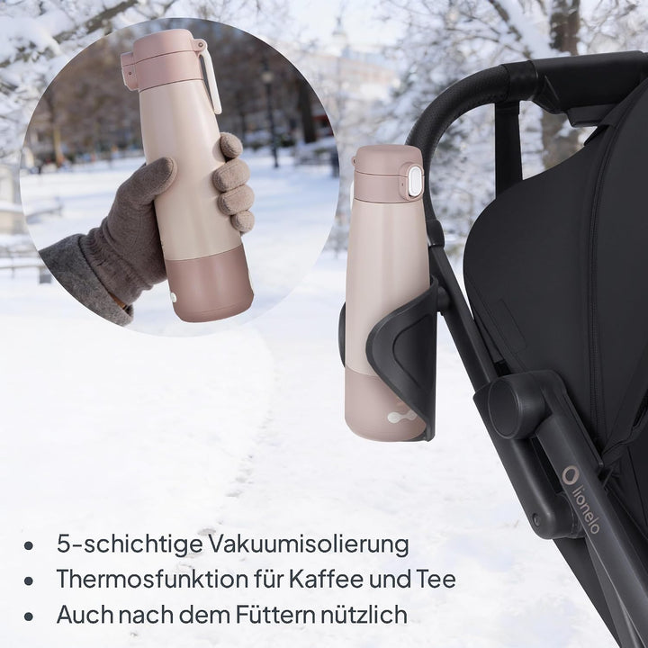 Lionelo Thermup Bottle tragbarer Babyflaschenwärmer für unterwegs, kabellos, Thermosflasche mit Heiz