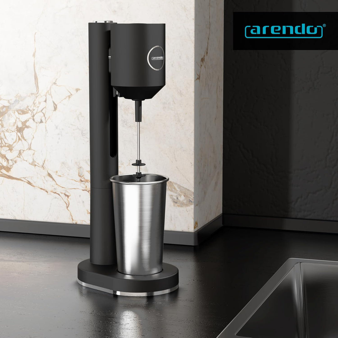 Arendo - Eiweiss Shaker - Protein Mixer - Milchshake Mixer - elektrischer Standmixer - 500 ml Edelst