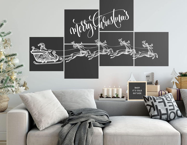 Securit Silhouette Kreidetafel"Kreidetafel XXL" inkl. doppelseitigem Klebeband, 6er Set - 40 x 40 cm