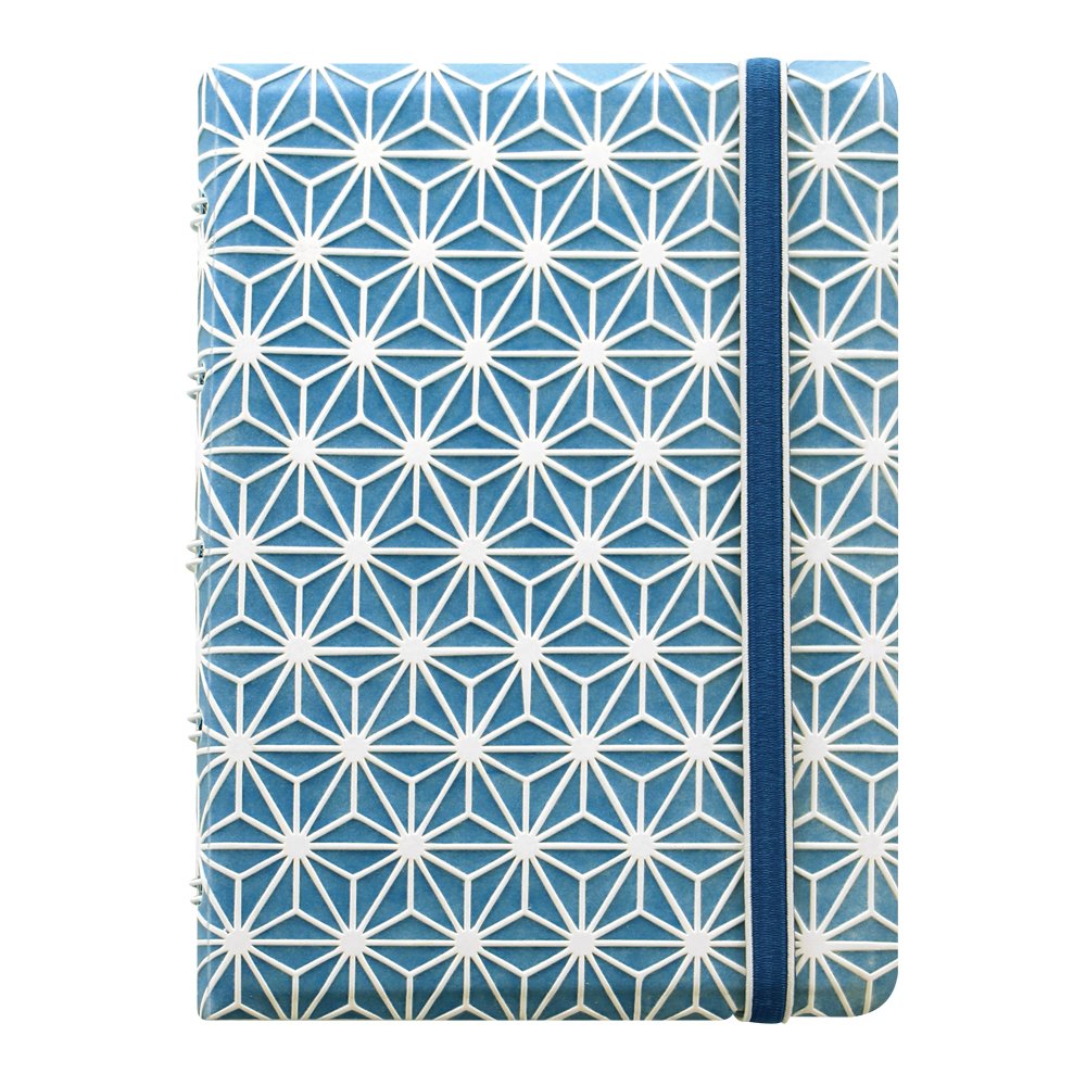 Filofax Impressions B115043U Nachfüllbares Notizbuch, Tasche, Blau und Weiss, 112 cremefarbene beweg