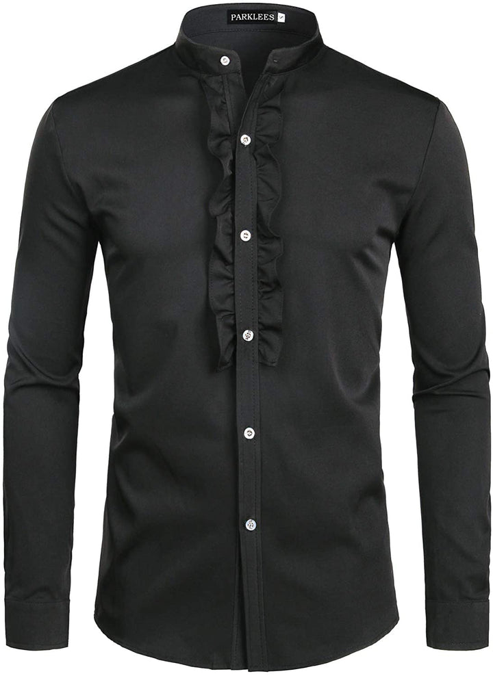 PARKLEES Herren-Smokinghemd, schmale Passform, langärmelig S Z69-black, S Z69-black