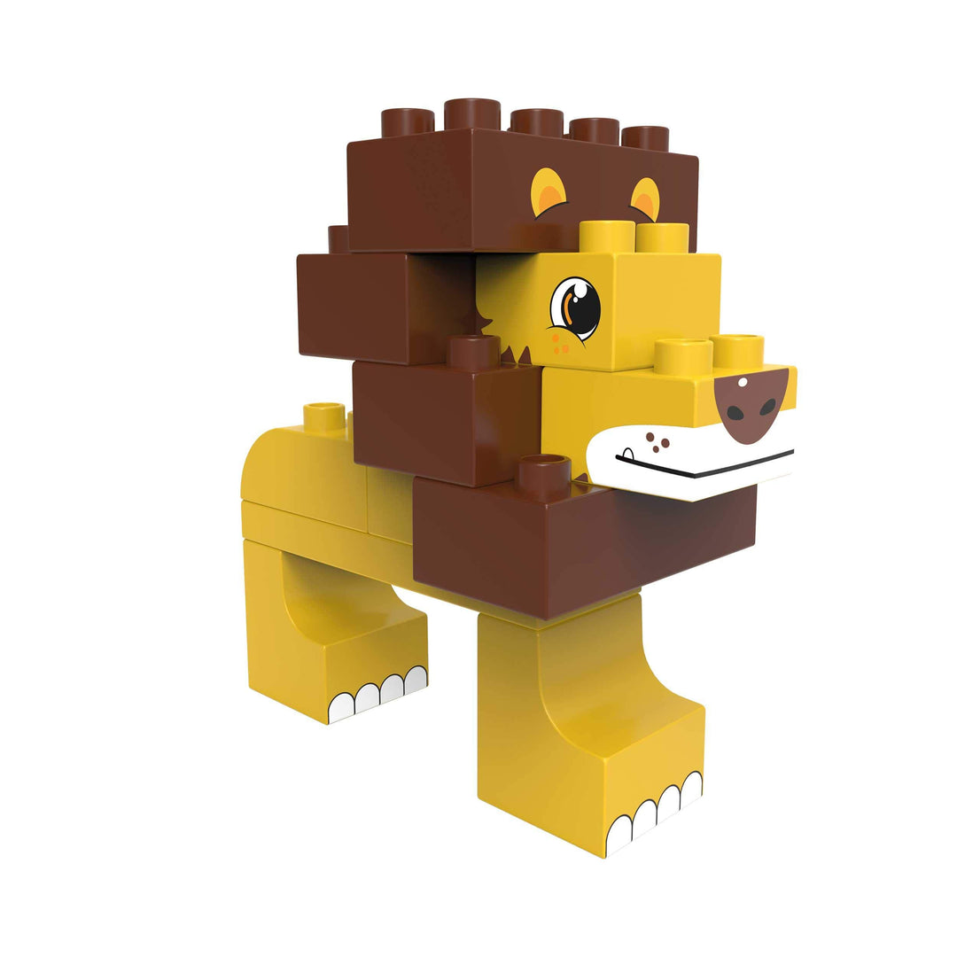 BIOBUDDI Wilde Tiere | Löwe in der Savanne, 11 Teile, 100% kompatibel mit Lego & duplo, klimaneutral