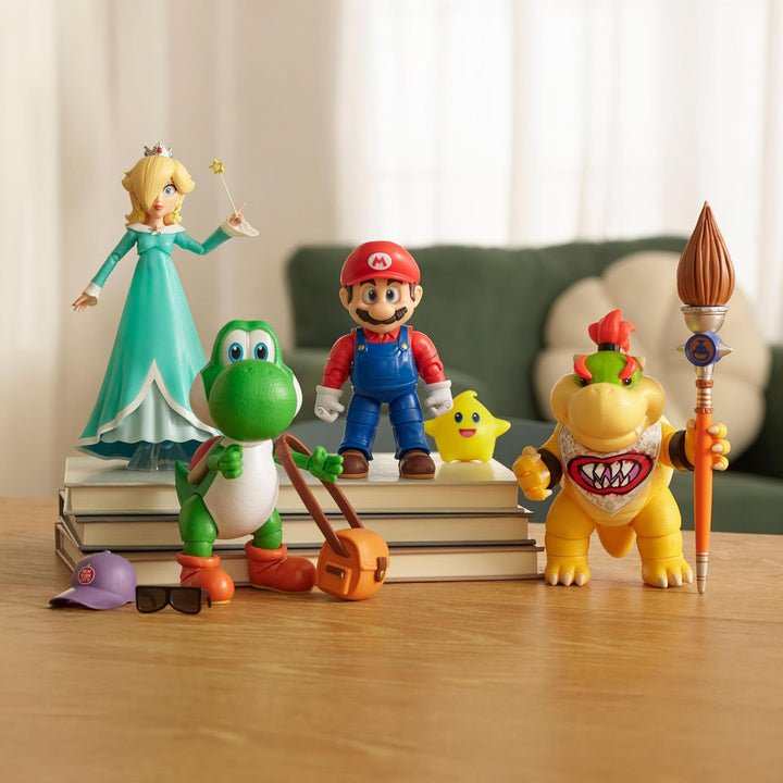 „Super Mario Galaxy“-Film: Mario-Actionfigur (12,7 cm) mit Zubehör, offiziell lizenziert von Jakks P