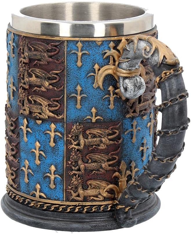 Nemesis Now Mittelalter Bierkrug 14 cm blau