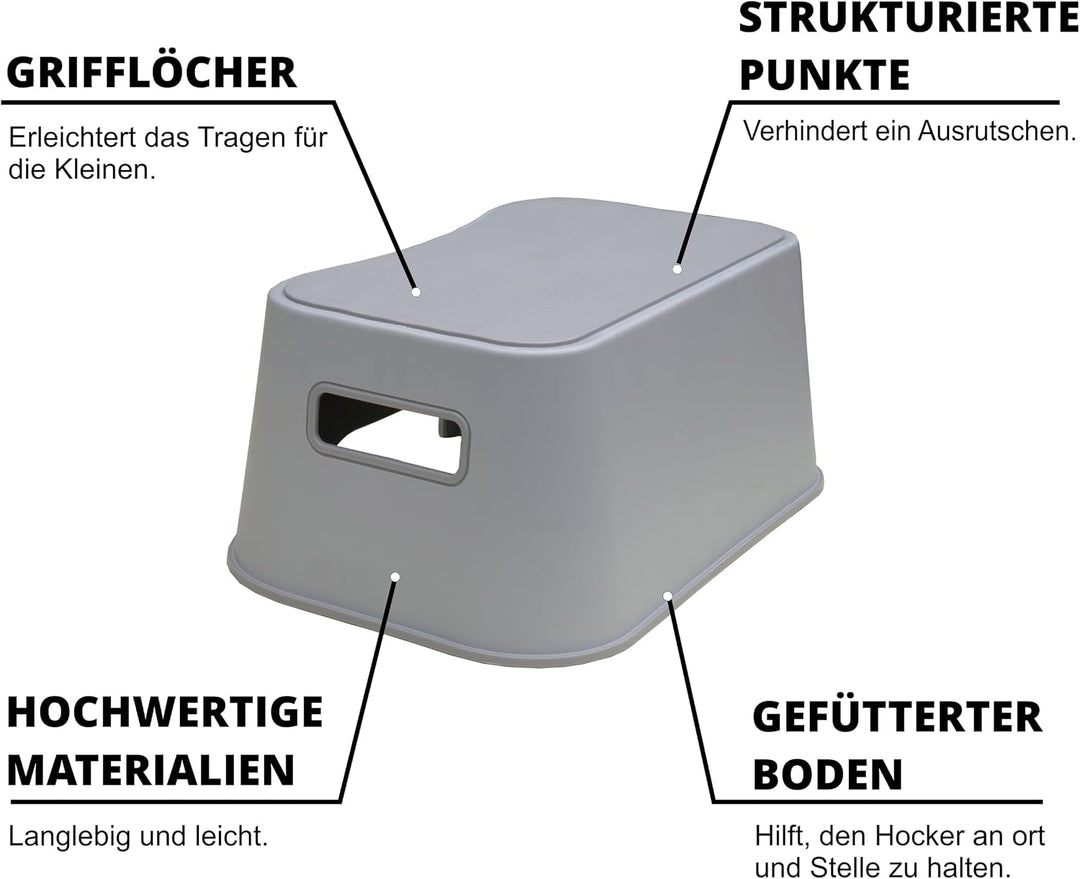 Tritthocker für Kinder ist rutschfest für Küche und Badezimmer